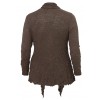 Strickjacke mit Schalkragen in Crash-Optik /