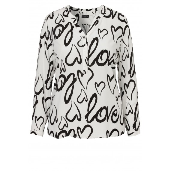 Luftige Bluse mit Herzen /