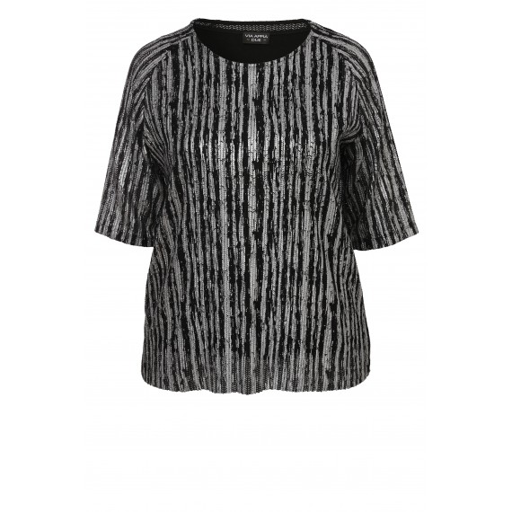 Metallic-Shirt mit Materialstruktur /