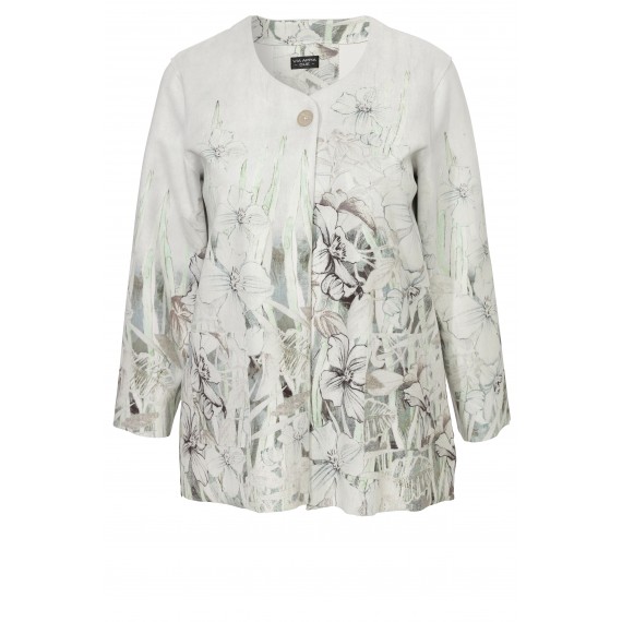 Extravagante Jacke mit floralem Print /