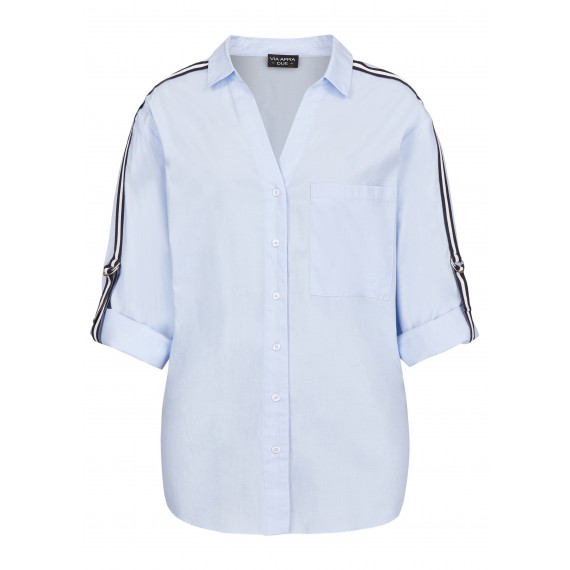 Lässige Bluse mit Streifen-Details /