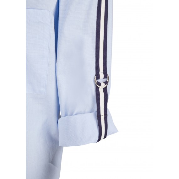 Lässige Bluse mit Streifen-Details /