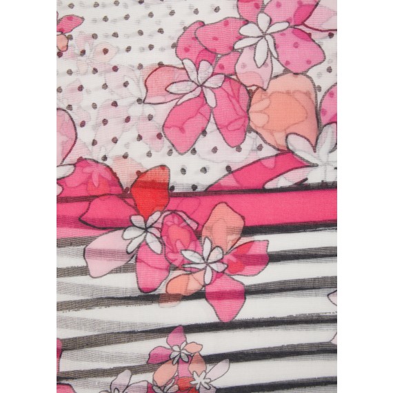 Femininer Schal mit Muster-Mix /