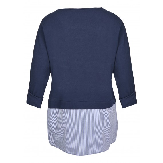 Femininer Pullover mit weiten Saumschlitzen /