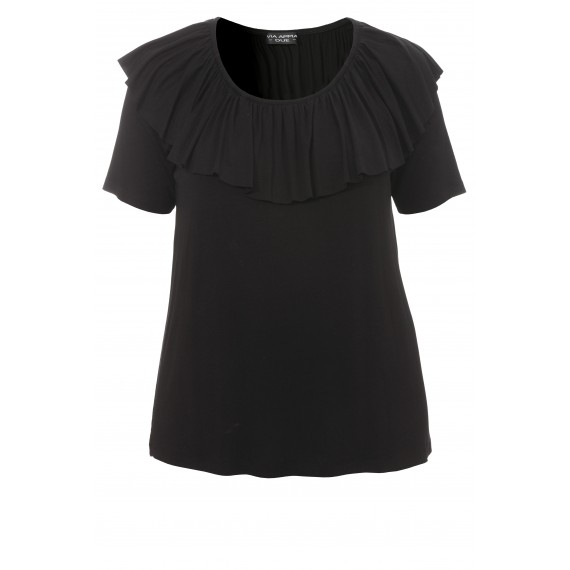 Feminines T-Shirt mit Volants /