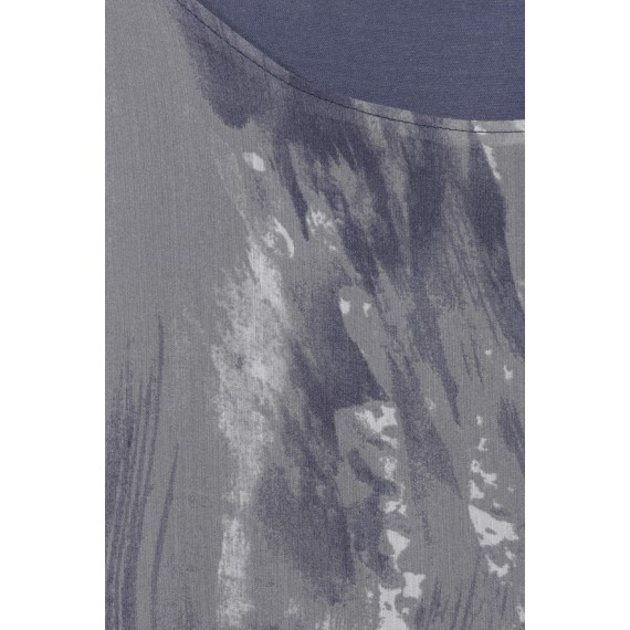 2-in-1 Jerseyshirt mit Chiffon-Tunika /