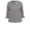 Modischer Pullover mit Volants /