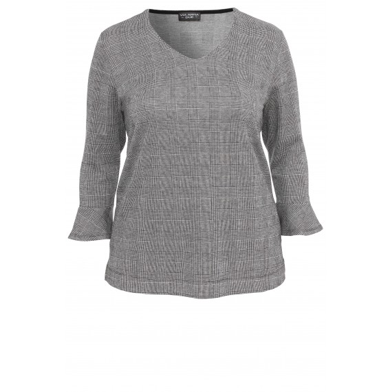 Modischer Pullover mit Volants /