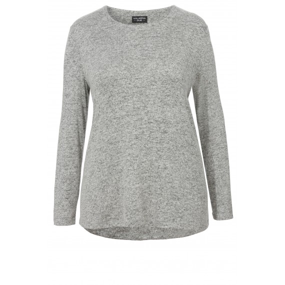 Weiches Shirt mit langer Rücken-Knopfleiste /