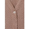 Langärmlige V-Bluse mit Punktemuster /
