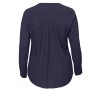 Langärmlige V-Bluse mit Punktemuster /