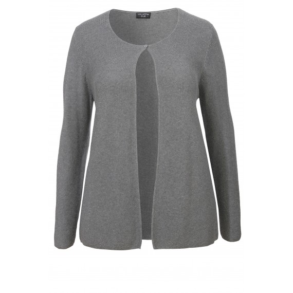 1-Knopf-Jacke mit glänzender Metallfaser /