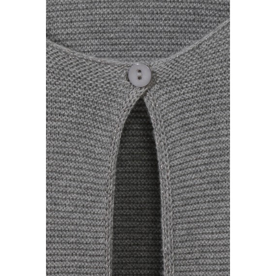 1-Knopf-Jacke mit glänzender Metallfaser /