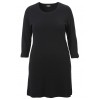Modisches Strick-Kleid mit 3/4-Ärmeln /