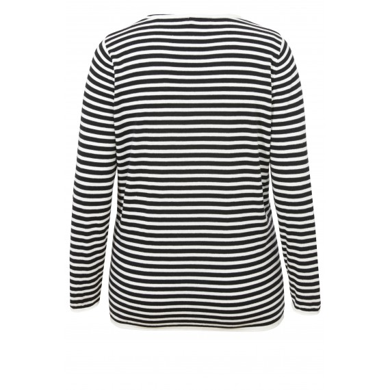 Ringel-Pullover mit U-Boot-Ausschnitt /