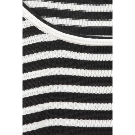 Ringel-Pullover mit U-Boot-Ausschnitt /