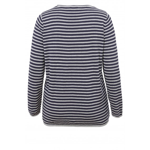 Ringel-Pullover mit U-Boot-Ausschnitt /