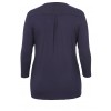 Elegantes V-Shirt mit Strass-Besatz /