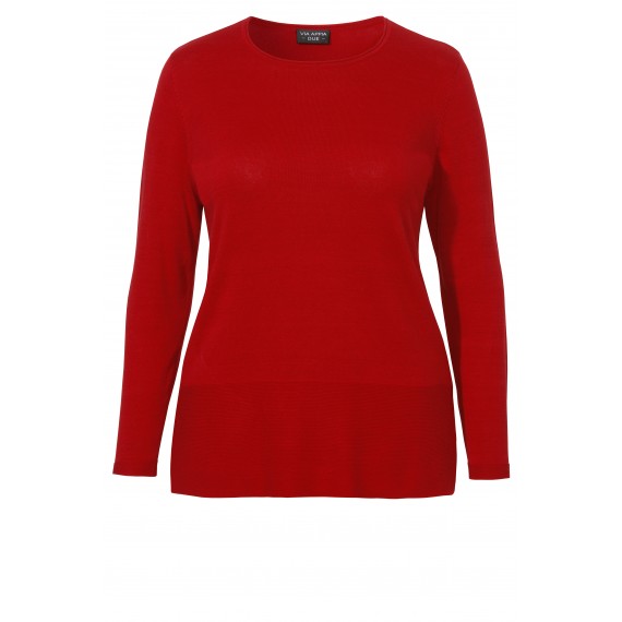 Femininer Pullover mit Struktur-Mix /