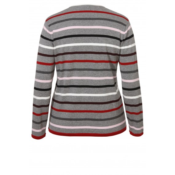Fröhlicher Pullover mit Ringel-Muster /