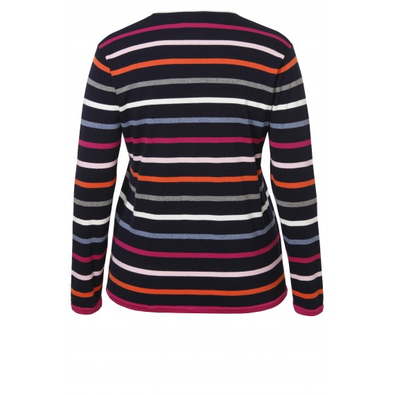 Fröhlicher Pullover mit Ringel-Muster /