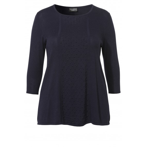 Edler Pullover mit Struktur-Einsatz /