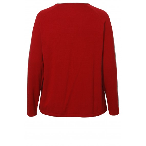 Verspielter Pullover mit Farbkontrast /