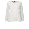 Romantische Bluse mit Stoffblüten /