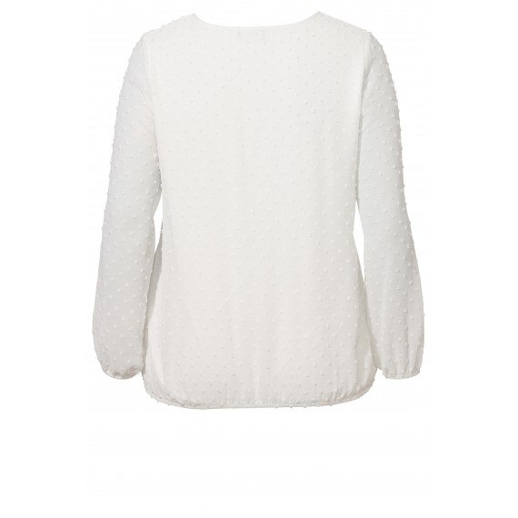 Romantische Bluse mit Stoffblüten /