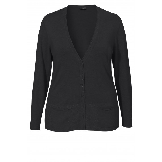 Strickjacke mit tiefem V-Ausschnitt /