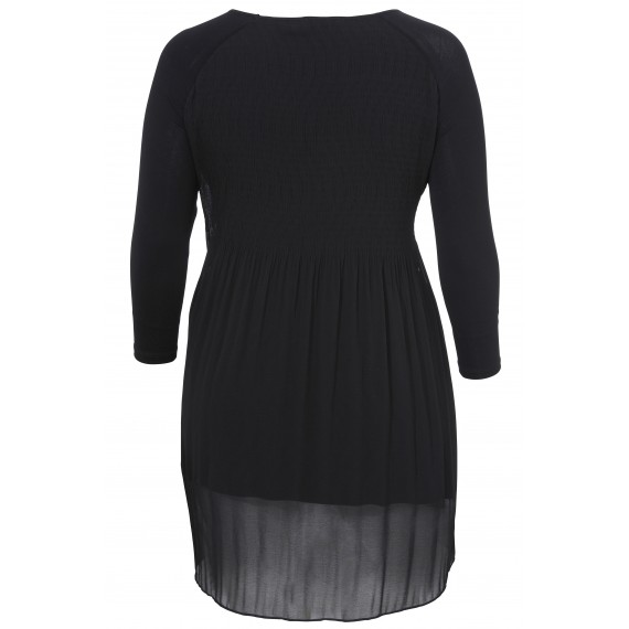 Zeitloses Plissee-Kleid mit 3/4-Ärmeln /