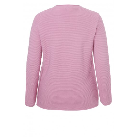 Süßer Pullover mit Strukturstreifen /