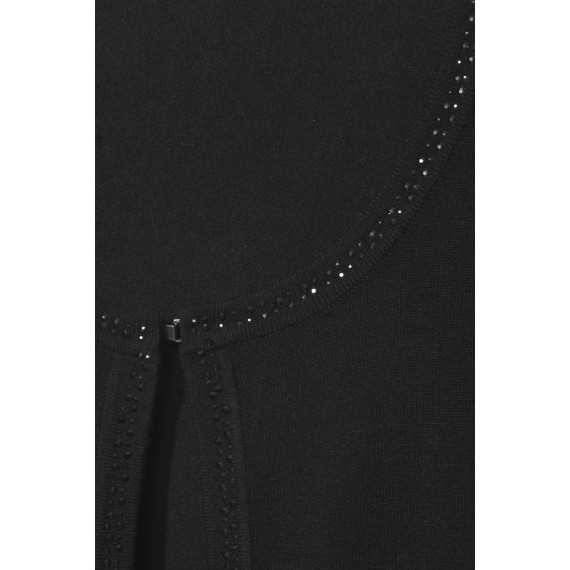 Edle Strick-Jacke mit Ziersteinchen /