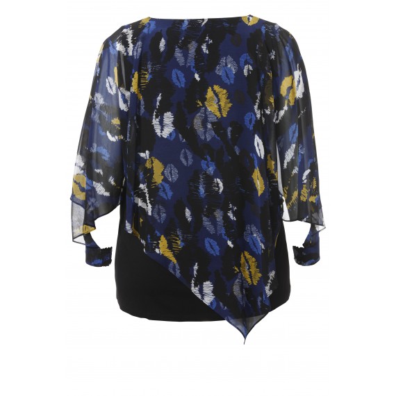 Modische Bluse im Poncho-Look /