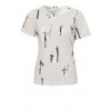 Kontrast-Shirt mit Grafik-Druck /