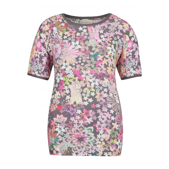Zarte Bluse mit floralem Muster /
