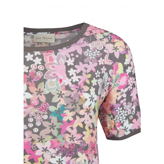 Zarte Bluse mit floralem Muster /