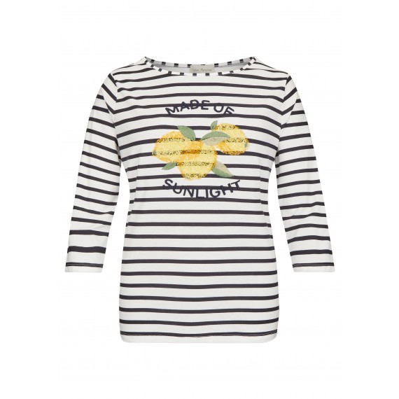 Sommerliches Shirt mit Pailletten-Motiv /