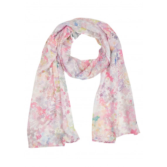 Zarter Schal mit floralem Print /
