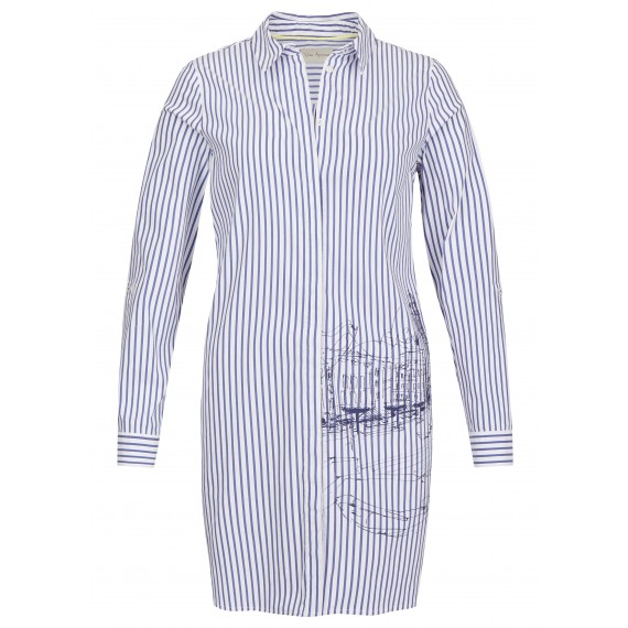 Lässige Long-Bluse mit Muster /