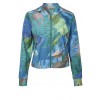 Seidige Jacke mit Dschungelmotiv /