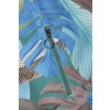 Seidige Jacke mit Dschungelmotiv /