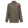 Leichte Trend-Jacke mit Blüten-Stickerei /