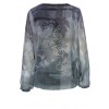 Luftige Bluse mit zartem Natur-Muster /