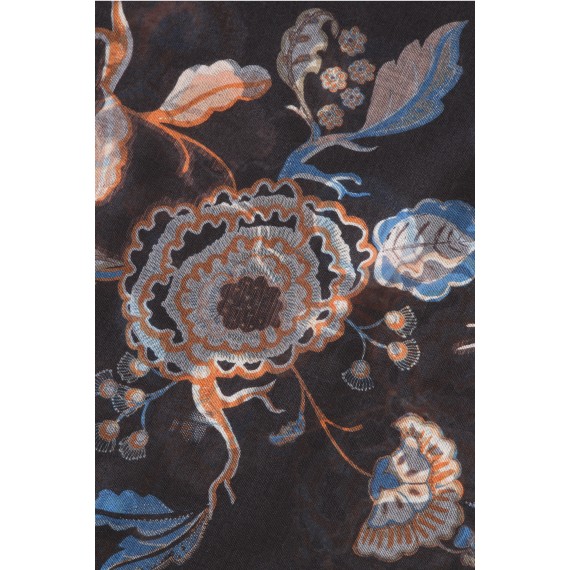 Leichter Schal mit floralem Print /