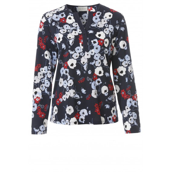 Luftige Bluse mit floralem Print /