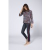 Romantischer Pullover mit floralem Print /