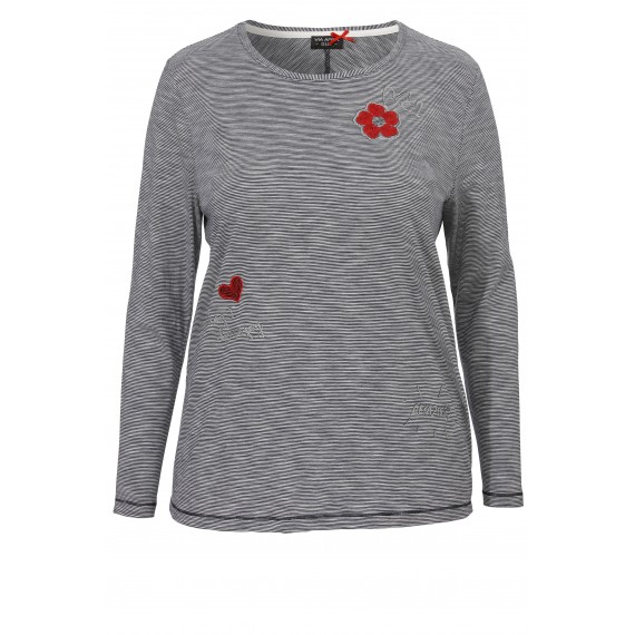 Ringel-Shirt mit Pailletten und Glitter /