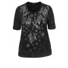 Effektvolles Shirt mit Druck und Pailletten /