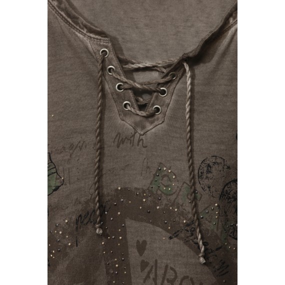 Verspieltes T-Shirt "Peace" /